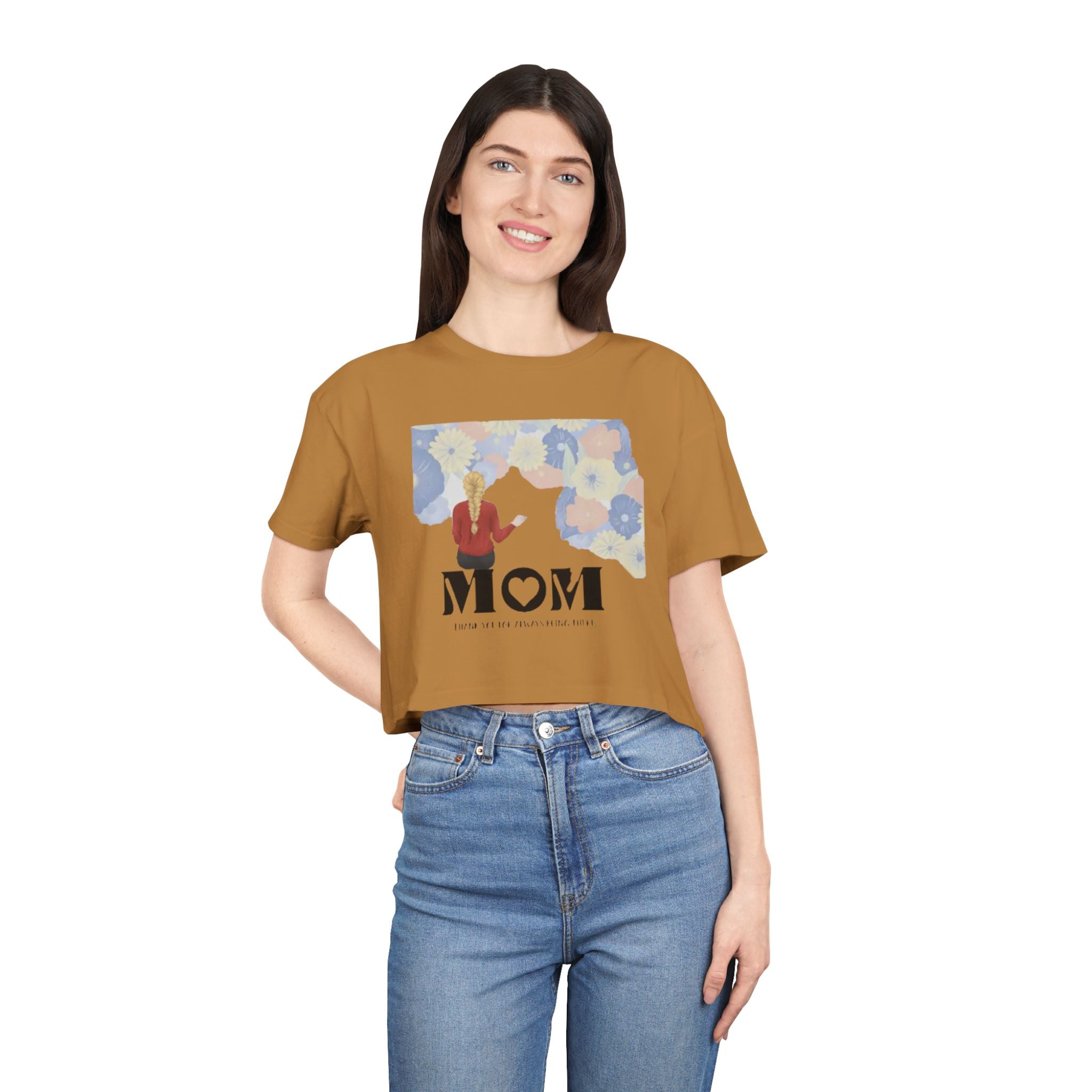 MOM Thank you for always being there | Women's Crop Tee